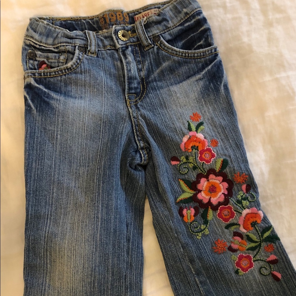 Girls embroidered jeans